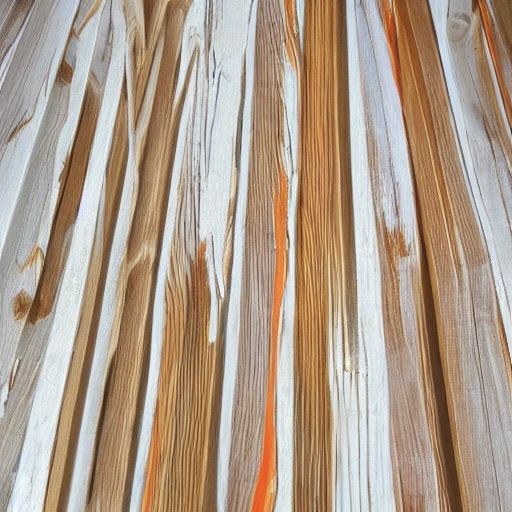 White and orange wood texture